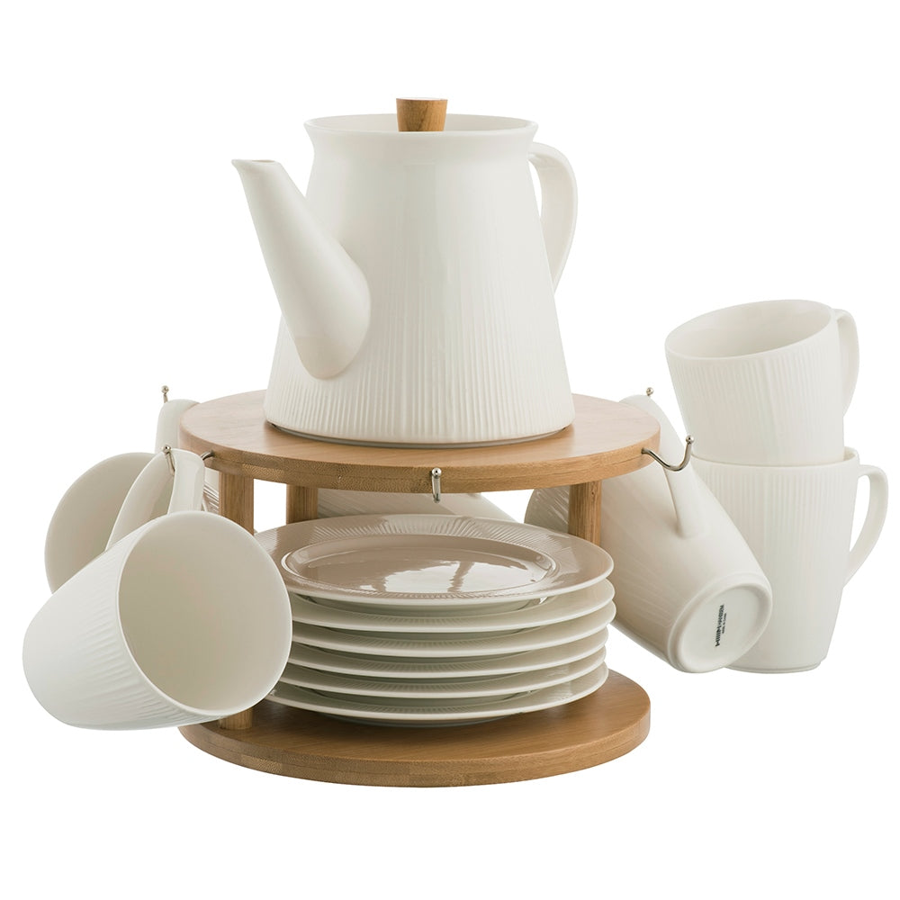 Pekoe 13 Piece Set & Stand by Belleek Living