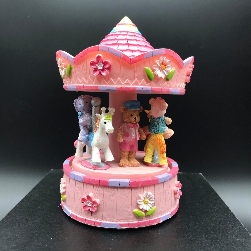 Carousel Pink Bears Animals