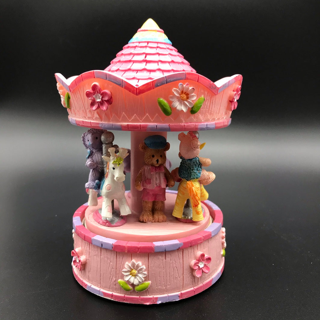 Carousel Pink Bears Animals