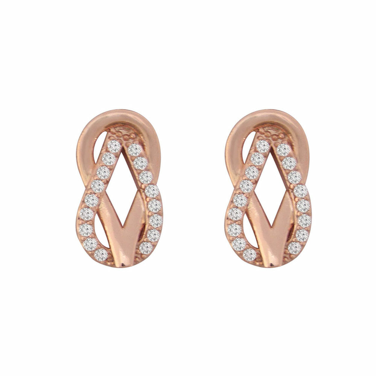 Rose Double Swirl Earrings