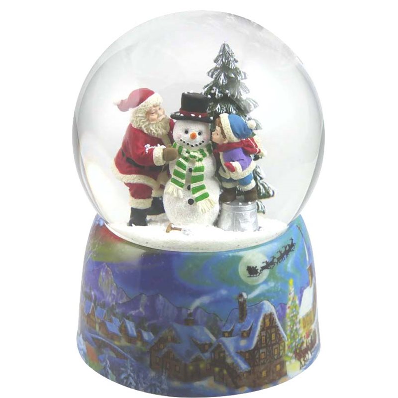 Snow Globe Santa, Child & Snowman Featuring festive scenes and characters, add charm and personality to your home this Christmas with our fabulous snow globes The scene inside this 100 mm globe turns to “Twelve days of Christmas”