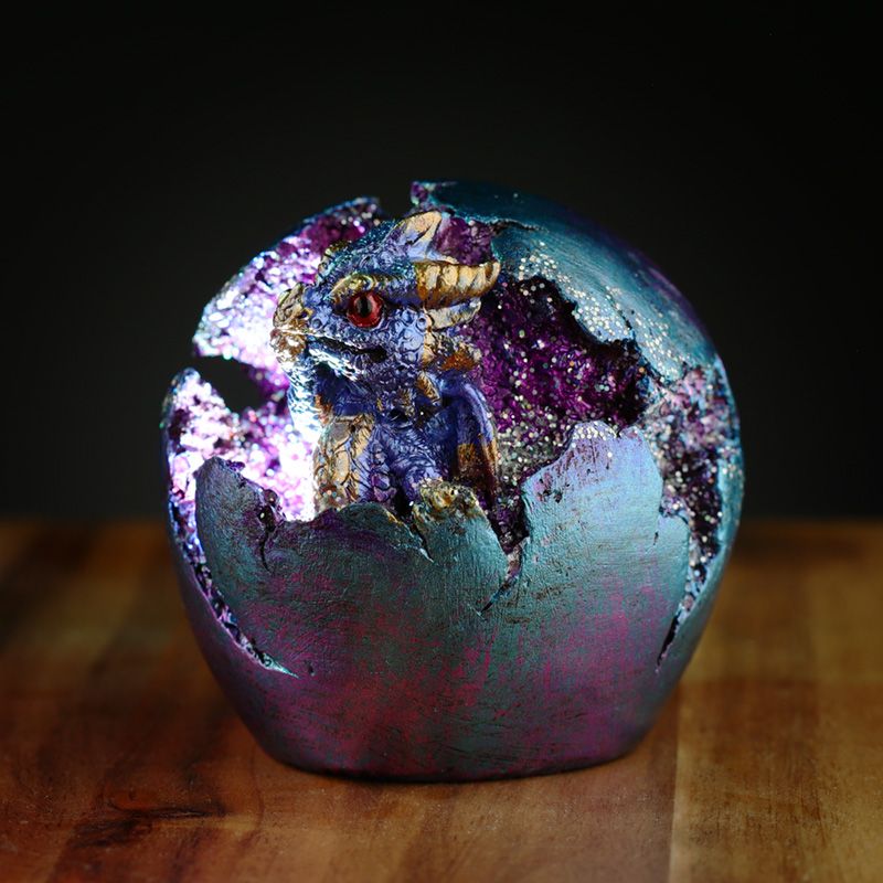 Baby Dragon LED Geode Hatching Dragon Egg - Blue