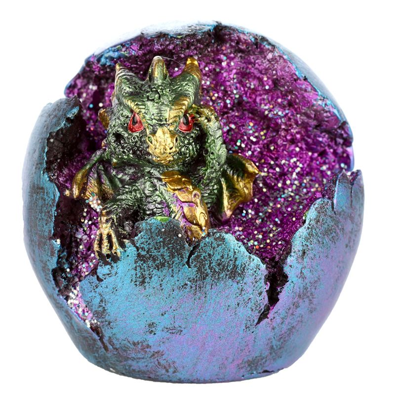 Baby Dragon LED Geode Hatching Dragon Egg - Green