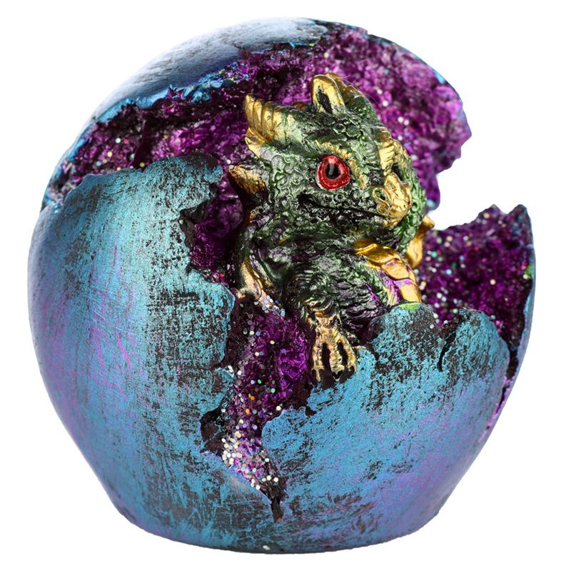 Baby Dragon LED Geode Hatching Dragon Egg - Green
