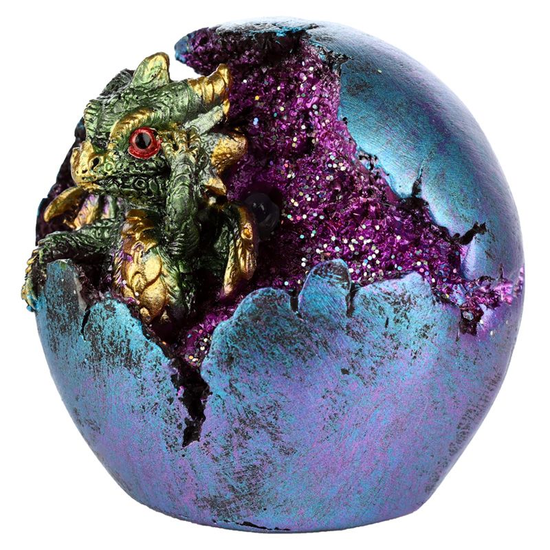 Baby Dragon LED Geode Hatching Dragon Egg - Green
