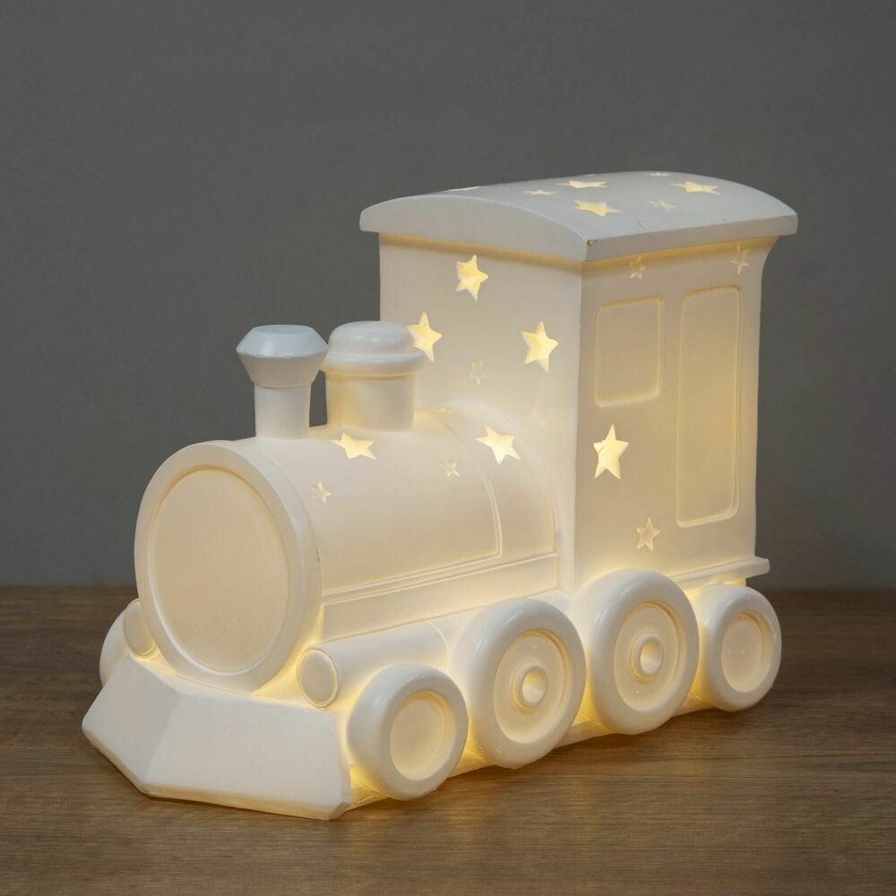Bambino Light Up Night Light Train Keep those nightmares at bay and maintain a soothing atmosphere in their bedroom or nursery with this cheerful battery powered train night light. From BAMBINO BY JULIANA® - keeping the earliest memories alive forever.