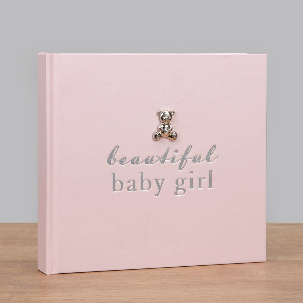 Bambino Photo Album - Beautiful Baby Girl Preserve a collection of early moments and memories with this adorable blue BEAUTIFUL BABY GIRL photo album. From BAMBINO BY JULIANA® - keeping the earliest memories alive forever.