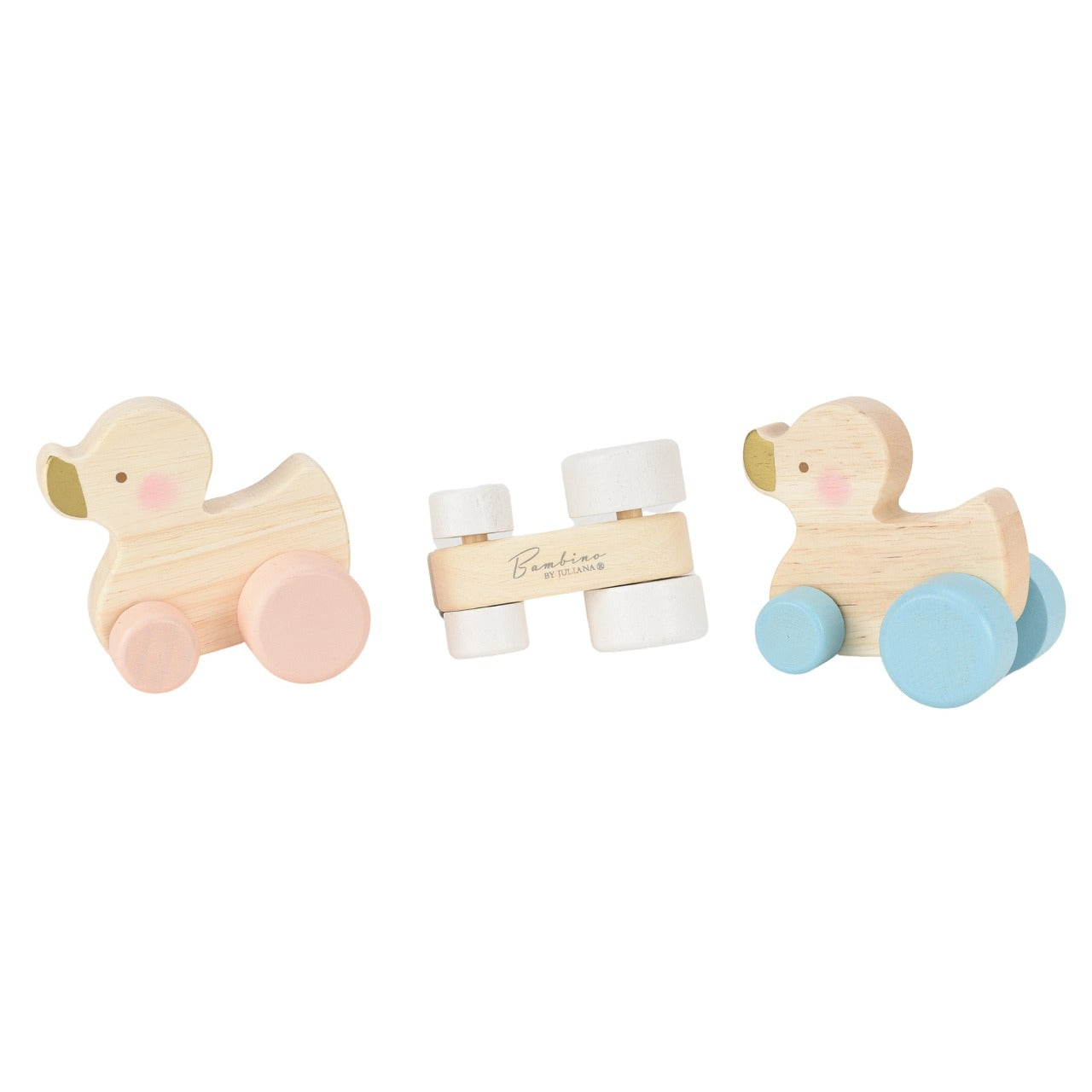 Bambino Wood Duck Push Toy Help your little one develop their coordination skills with one of these adorable wooden duck push toys. From BAMBINO BY JULIANA® - opening new eyes to a world of wonder.