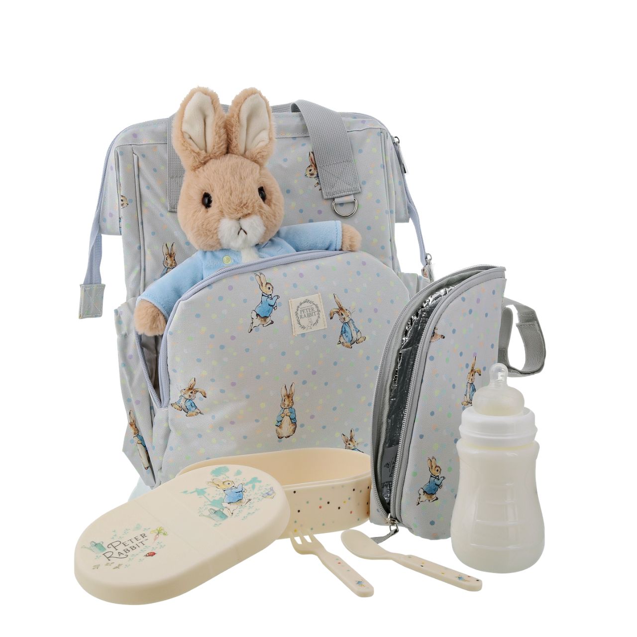 Beatrix Potter Peter Rabbit Large This Peter Rabbit soft toy is made from beautifully soft fabric and is dressed in clothing exactly as illustrated by Beatrix Potter, with his signature blue jacket. The Peter Rabbit collection features the much loved characters from the Beatrix Potter books and this quality and authentic soft toy is sure to be adored for many years to come.