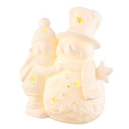 Belleek Living Pair of Snowmen LED