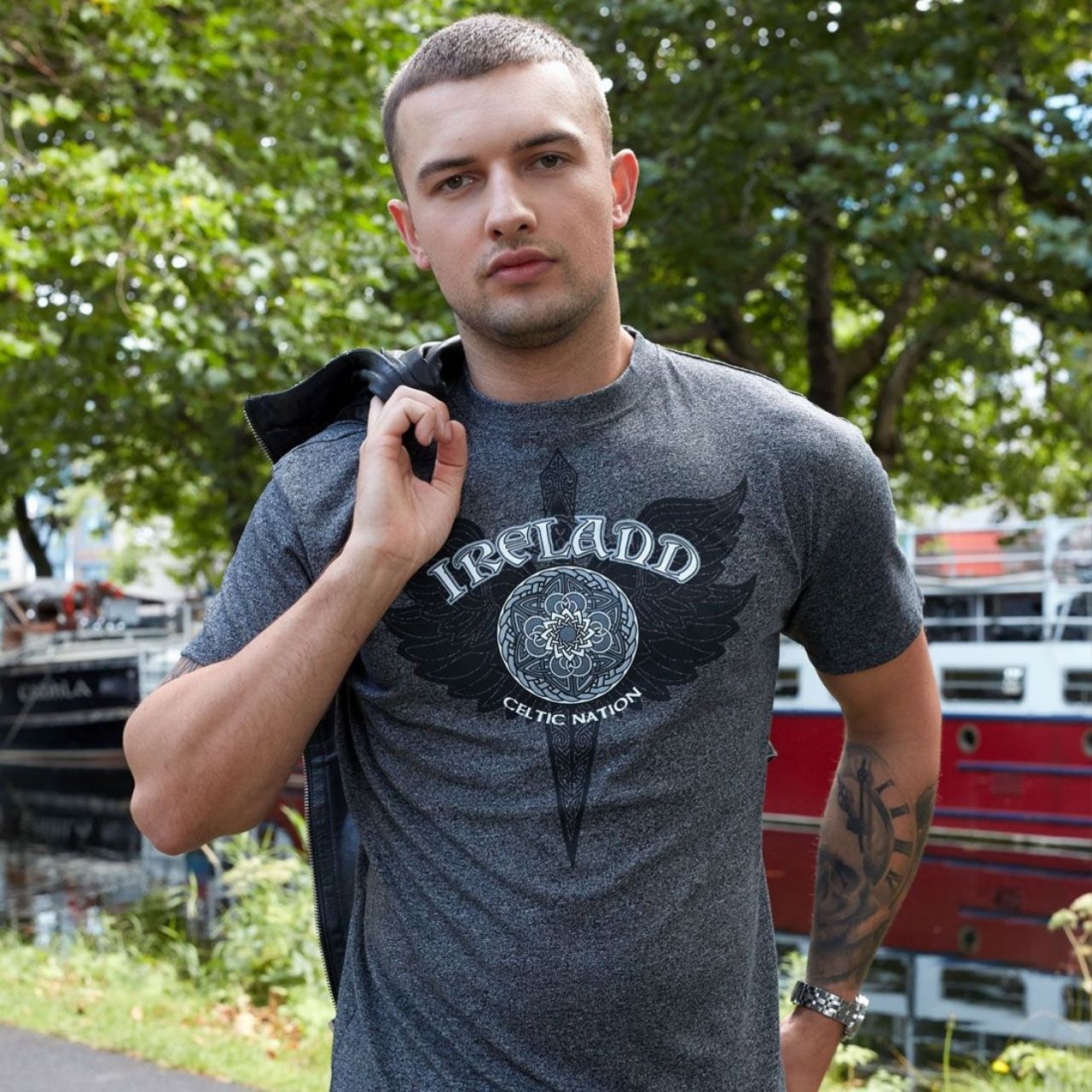 Black Grindle Ireland Dagger T-Shirt
