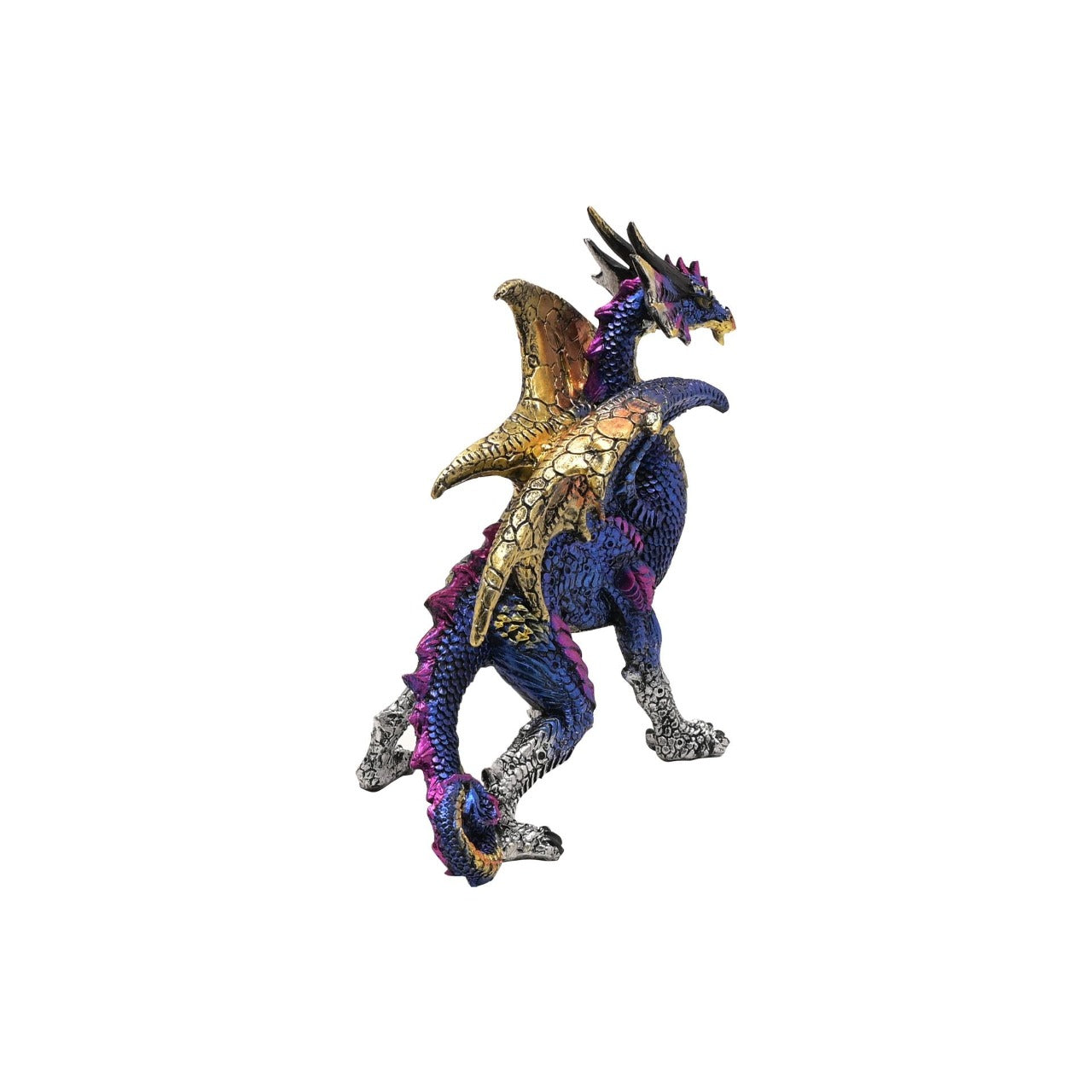 Blue Dragon With Gold Wings Figurine A blue dragon with gold wings figurine by HOCUS POCUS NOVELTIES®. This majestic figurine captures the mythical world of dragons for those obsessed with fantasy.