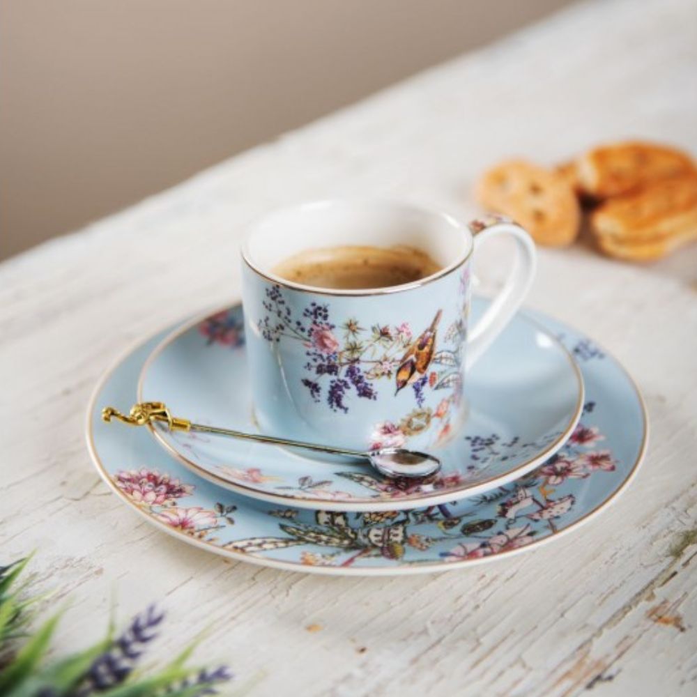 Clayre & Eef Blue Romantic Crockery Breakfast Plates 20 cm