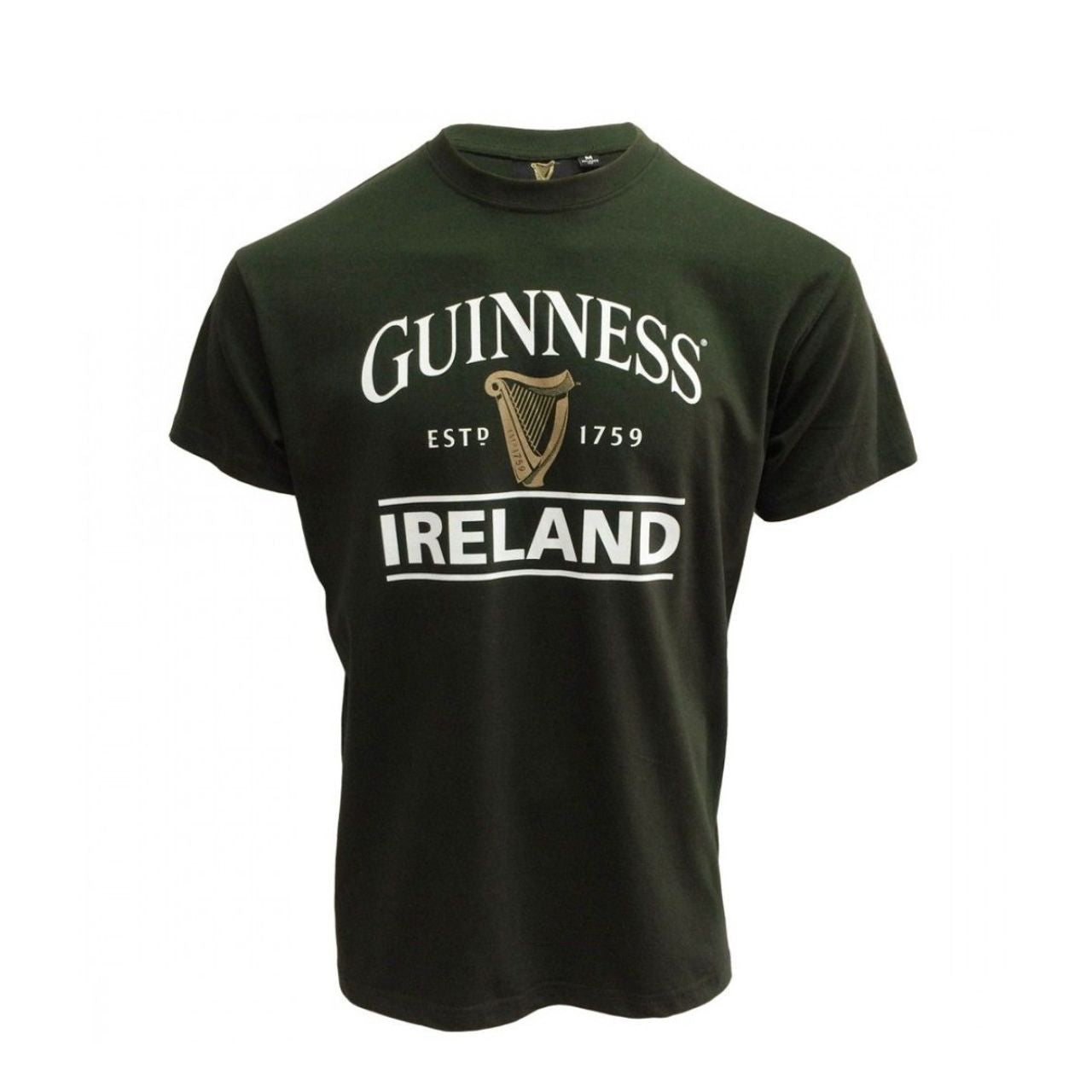 Bottle Green Guinness Ireland Harp T-Shirt Bottle green cotton T-shirt is a part of the Traditional Craft Official Collection