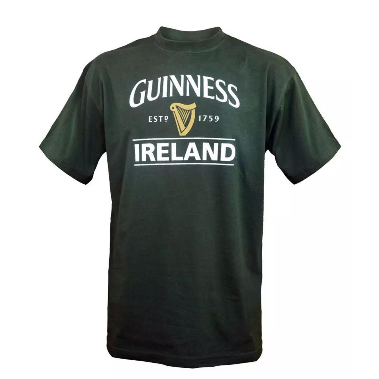Bottle Green Guinness Ireland Harp T-Shirt Bottle green cotton T-shirt is a part of the Traditional Craft Official Collection