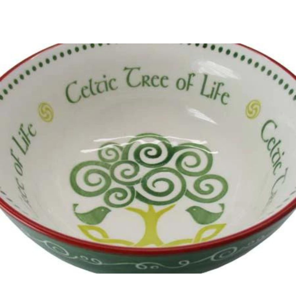 Celtic Tree of Life Bowl 14cm  The Celtic Tree of Life symbolises the eternal cycle of nature, with branches and roots woven together without end.