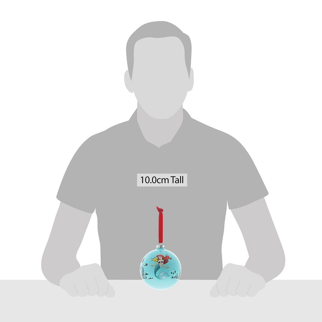 Disney Christmas Bauble The Little Mermaid Life is Bubbles Ariel swims under the sea with Flounder in this beautiful glass bauble. This Little Mermaid treasured keepsake would make a lovely unique gift for a friend, or a self-purchase to brighten up the home. Presented in a branded window box.