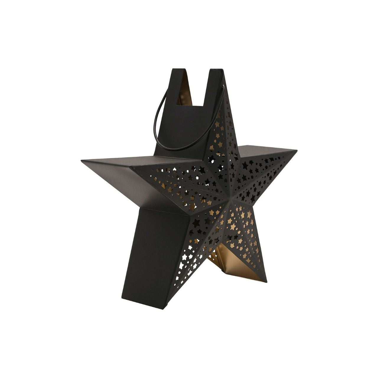 Black Star Christmas Lantern Medium A medium black star lantern. This enchanting lantern glistens with festive charm throughout the Christmas period.