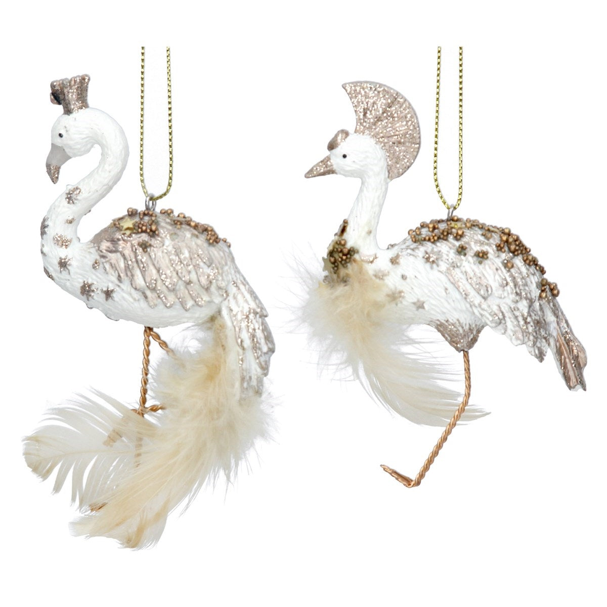 Gisela Graham Hanging Ornaments Cream Gold Resin - Crane Browse our beautiful range of luxury Christmas tree decorations, baubles & ornaments for your tree this Christmas.