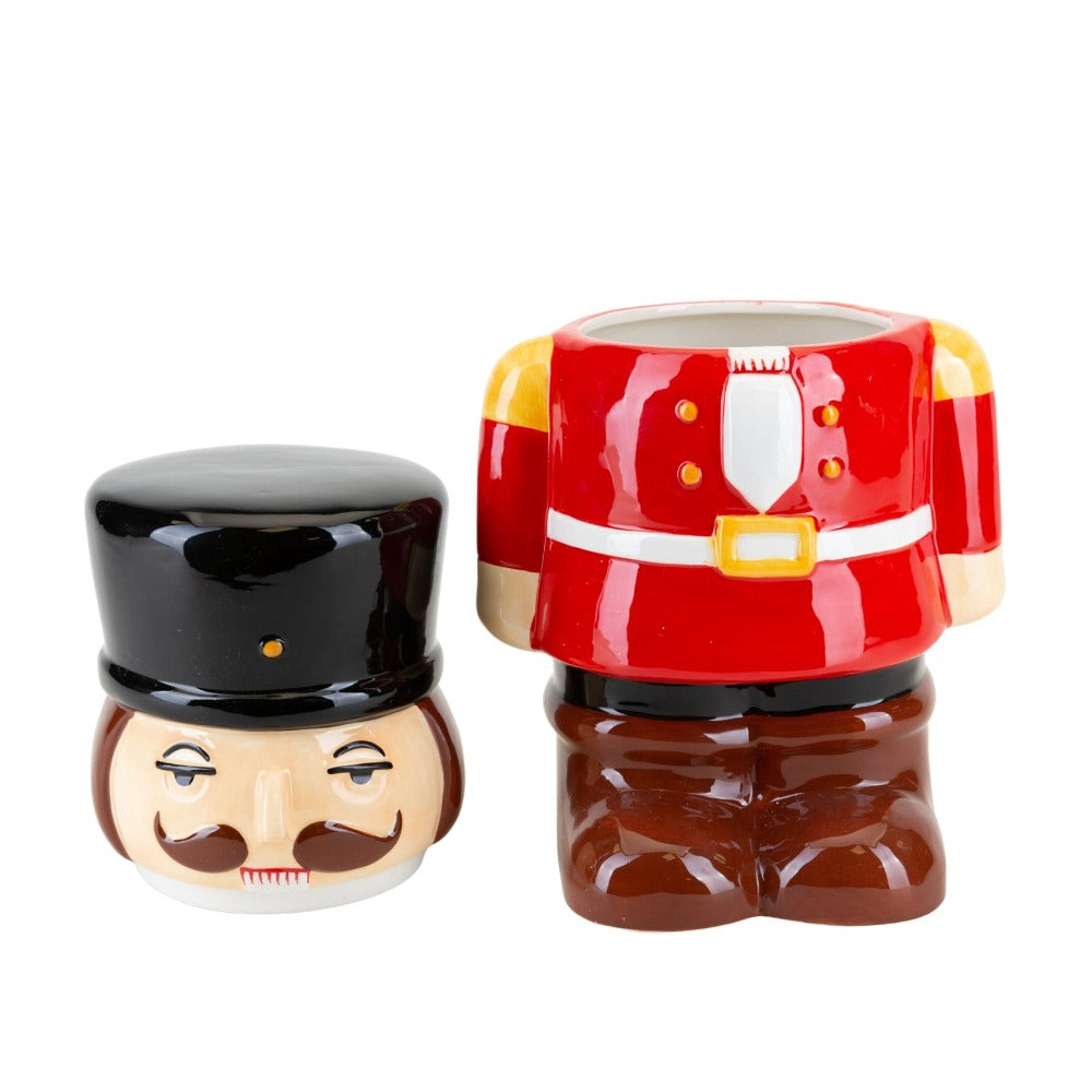 Christmas Nutcracker Cookie Jar Bring some festive magic to the dinner table this season with this novelty nutcracker cookie jar. From The Toy Shoppe by North Pole Novelties Co. - the one stop shop for Christmas cheer!