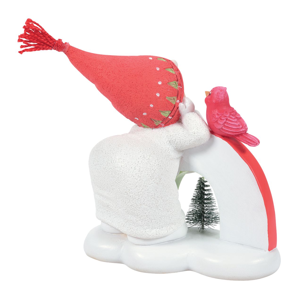 Department 56 Snowpinions Christmas Snow Gnome With Rainbow  This cute Snow Gnome with Rainbow. Hand crafted from high quality cast stone, they have been hand painted by our in-house artists to ensure a high level of detail. This Snow Gnome even has a real tassel atop his pink hat. This is the perfect festive gift or accessory.