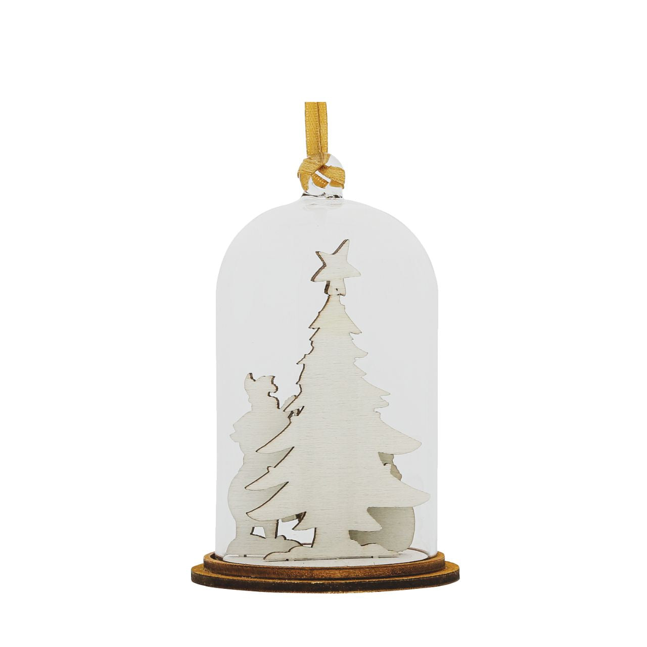 Disney Altogether at Christmas Winnie the Pooh Hanging Kloche This delightful wooden decoration captures the magic of Disney at Christmas time. This glass dome, decoration encases all the gang from the 101 Arce Wood, including Eeyore, Tigger, Piglet and most importantly the SIlly Old Bear himself Winnie the Pooh.