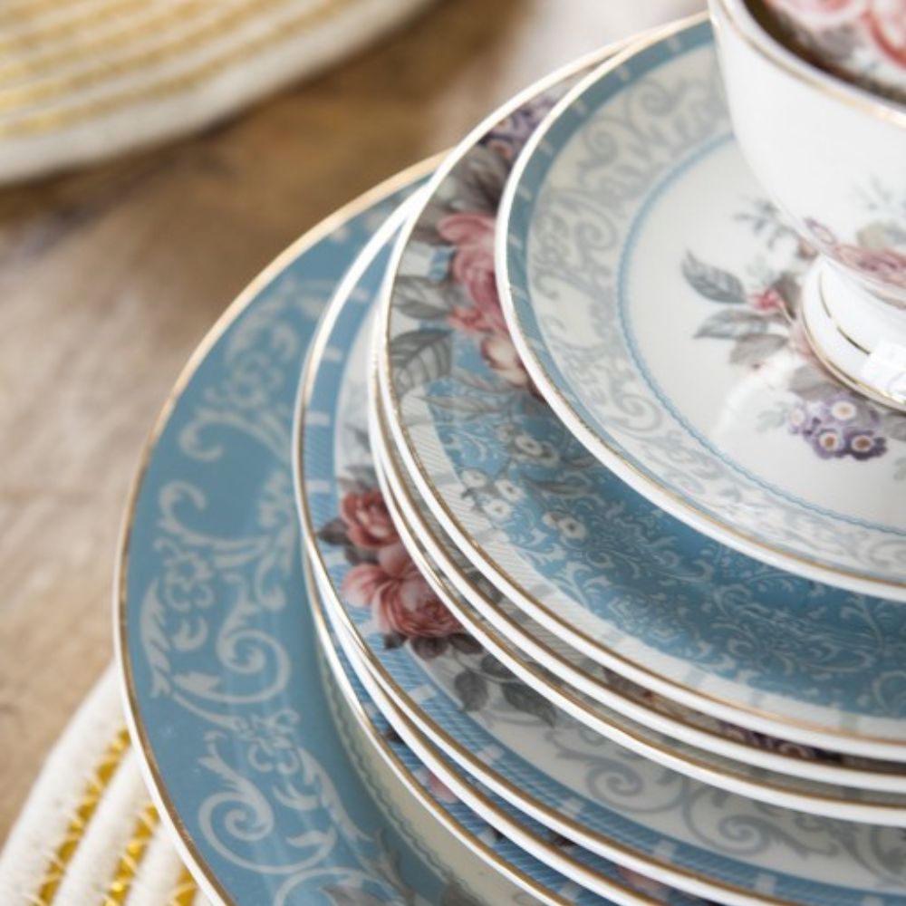 Clayre & Eef Classic Crockery Blue Breakfast Plates