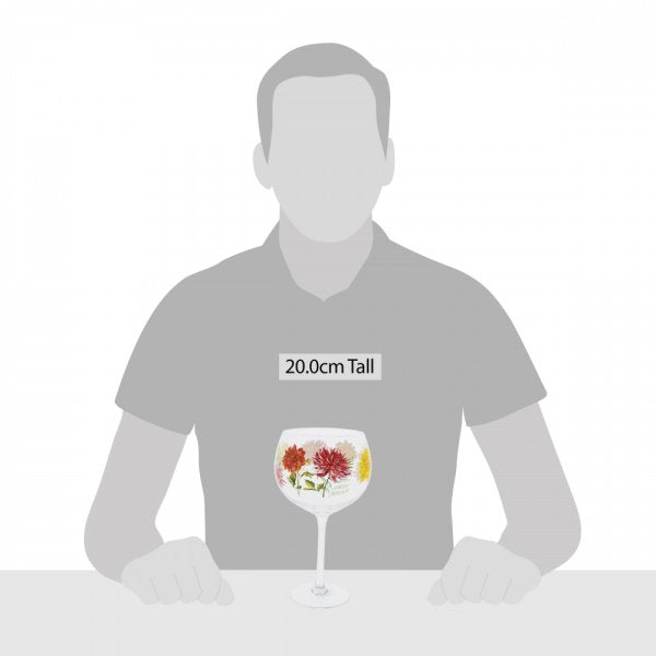 Ginology Dahlia Copa Gin Glass The Dahlia is the perfect flower to express your love and there is no better way to show it than pairing our Dahlia Copa Gin glass with their favourite bottle of drink. Beautiful reds, pinks and yellows surrounded with green eucalyptus
