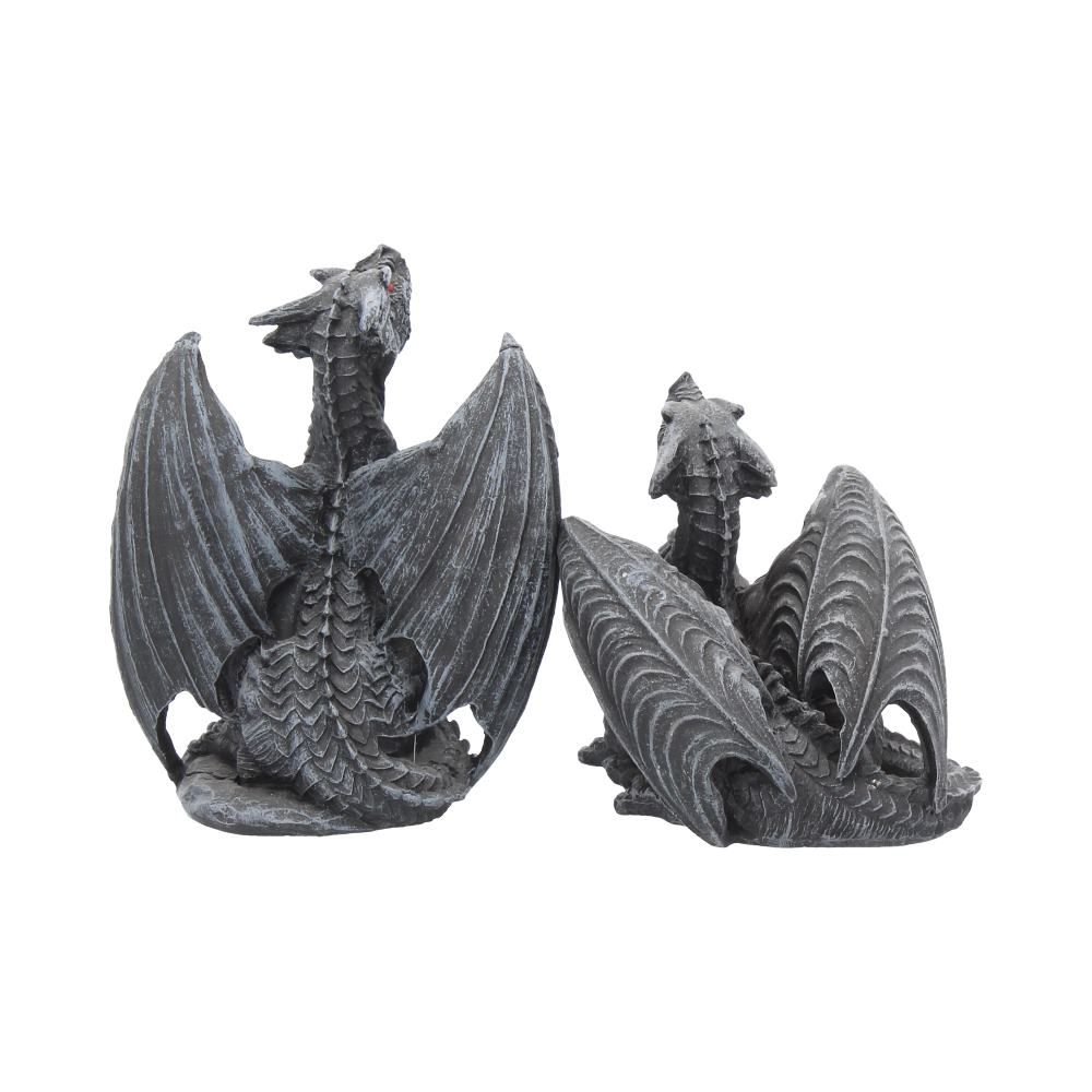 Nemesis Now Dark Fury Obsidian Dragon Figurines