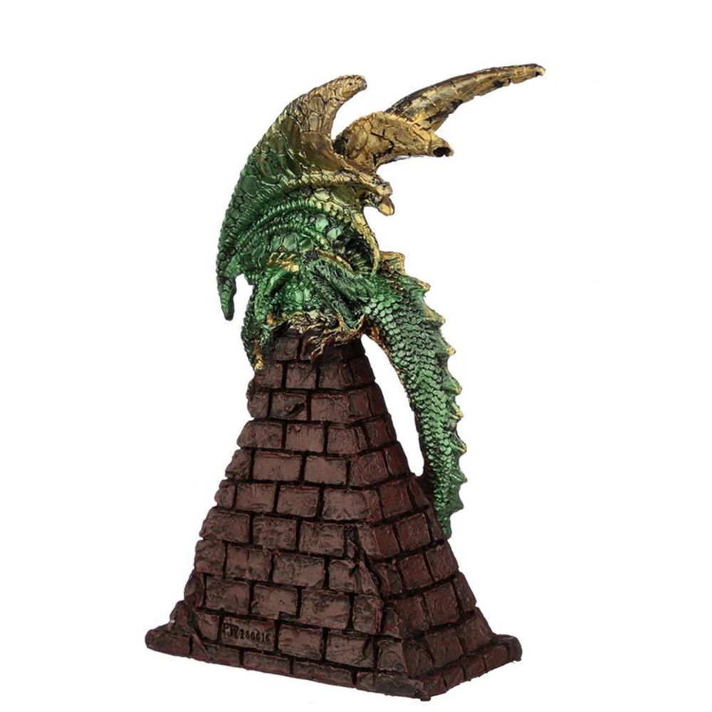 Dark Legends Dragon Stained Glass Window LED Dragon - Green