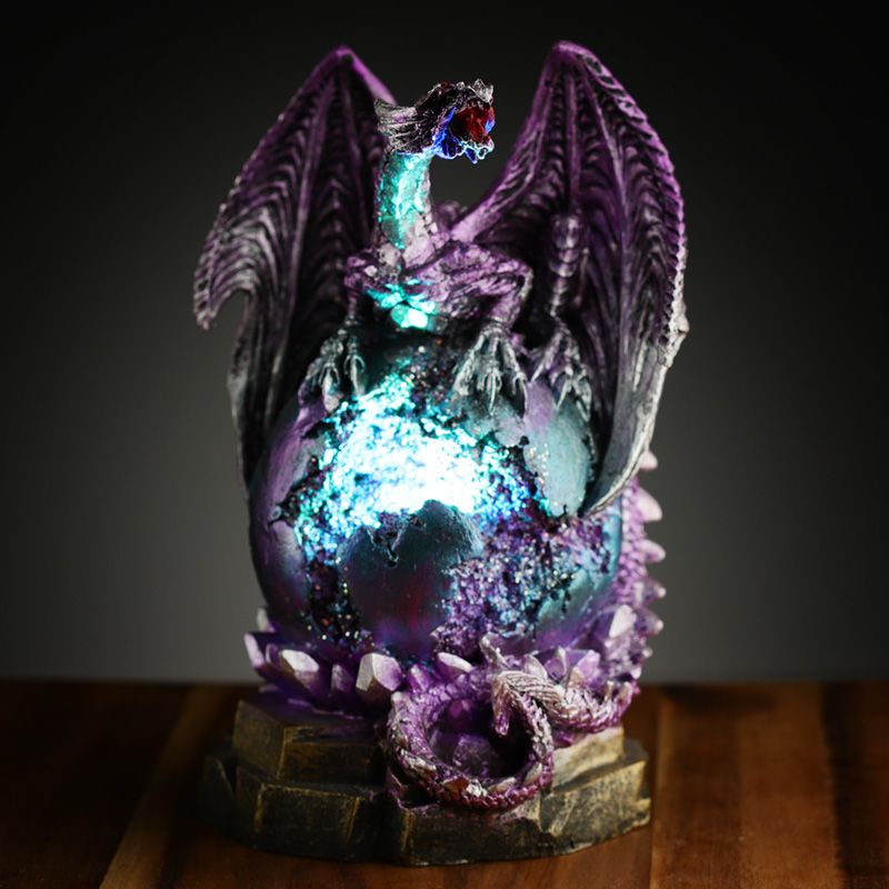 Dark Legends LED Geode Plinth Dragon Egg - Purple