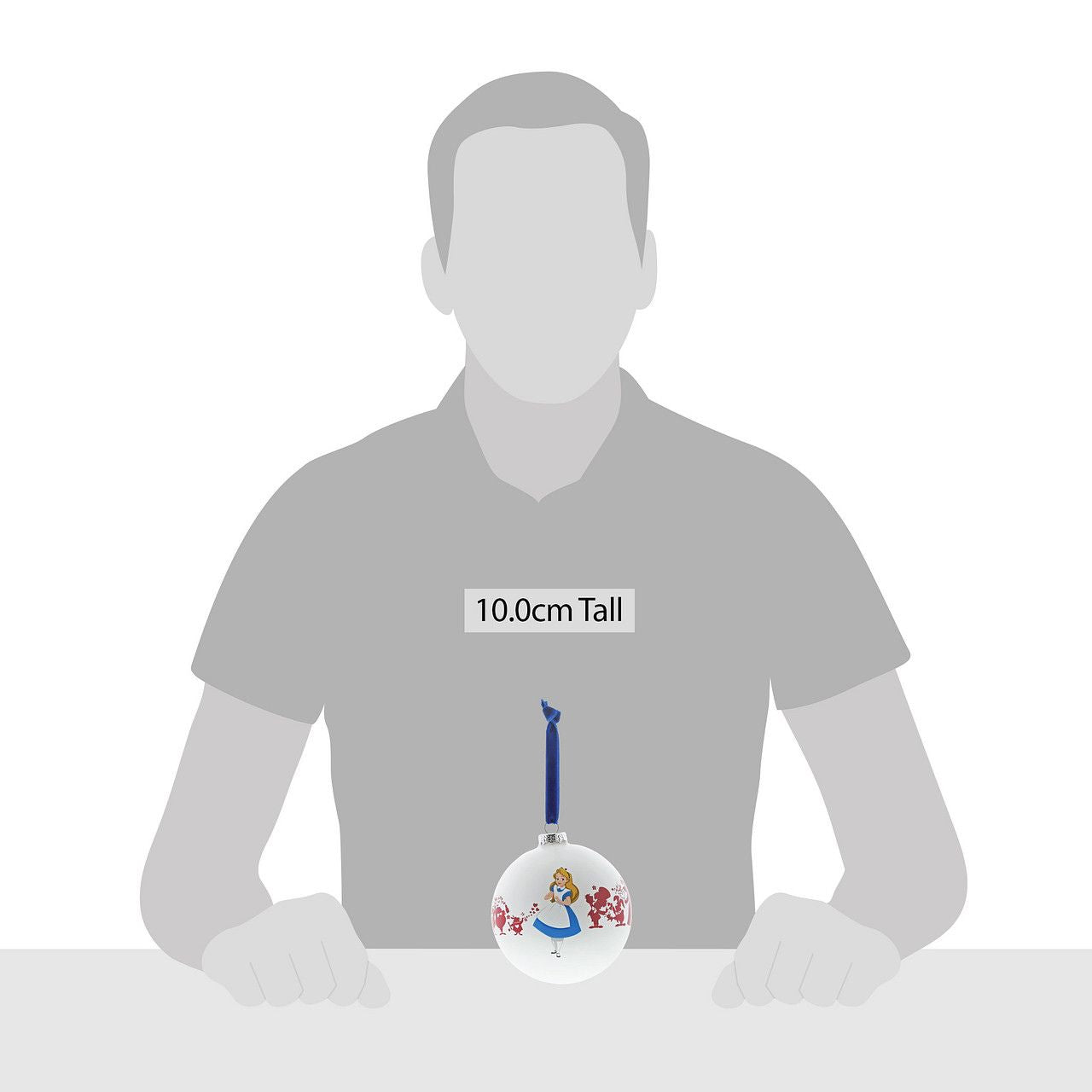 Disney Christmas Bauble Alice in Wonderland We're All Mad Here Enchanting Disney Collection A beautiful glass Alice Bauble that makes for a treasured keepsake all year round. This bauble features the popular characters from the curious Disney film Alice in Wonderland.