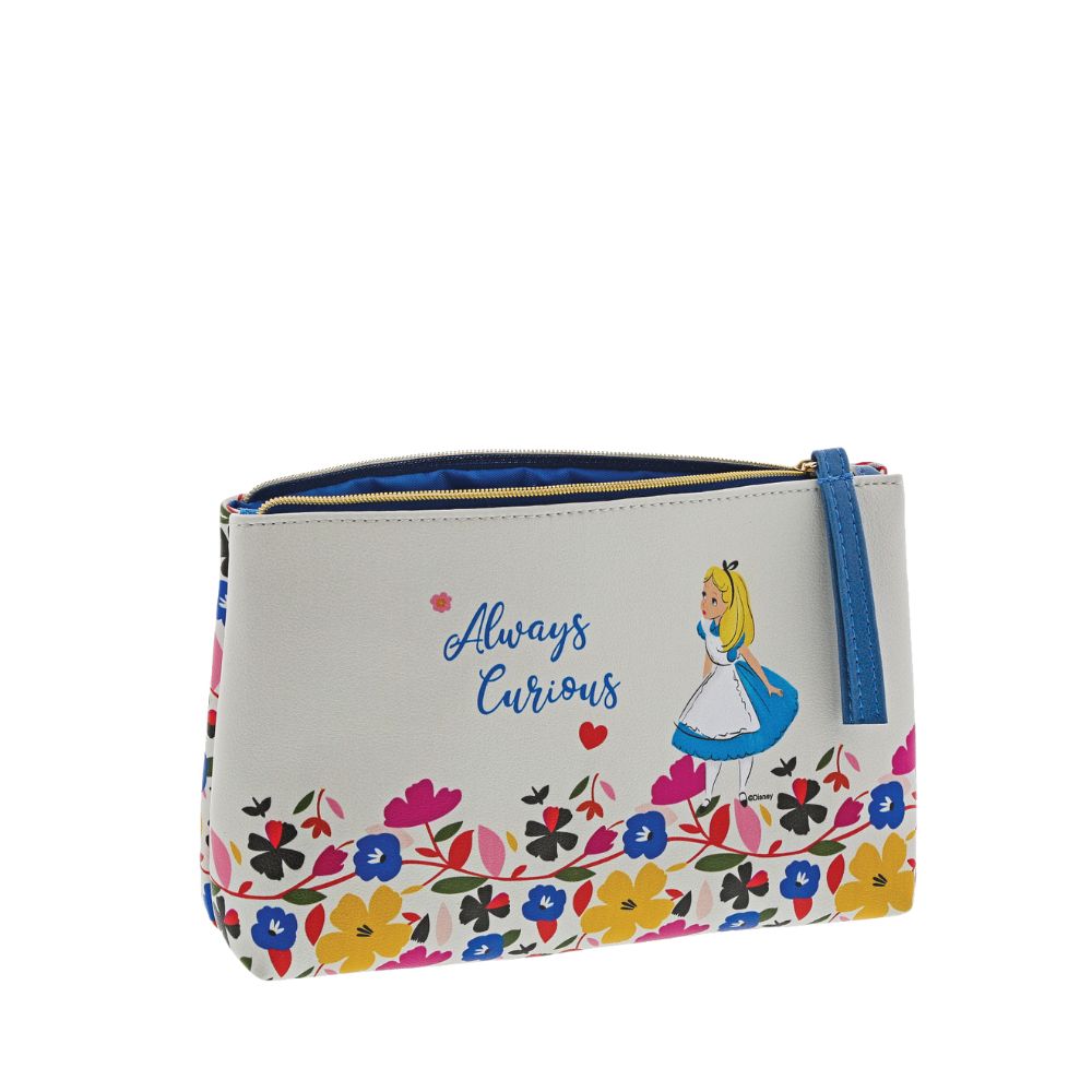 Enchanting Disney Collection Alice in Wonderland Cosmetic Bag This beautiful range of ladies' accessories showcases a bold but feminine design that's sure to be appealing to any Disney lover. Makes a perfect gift or self-purchase.