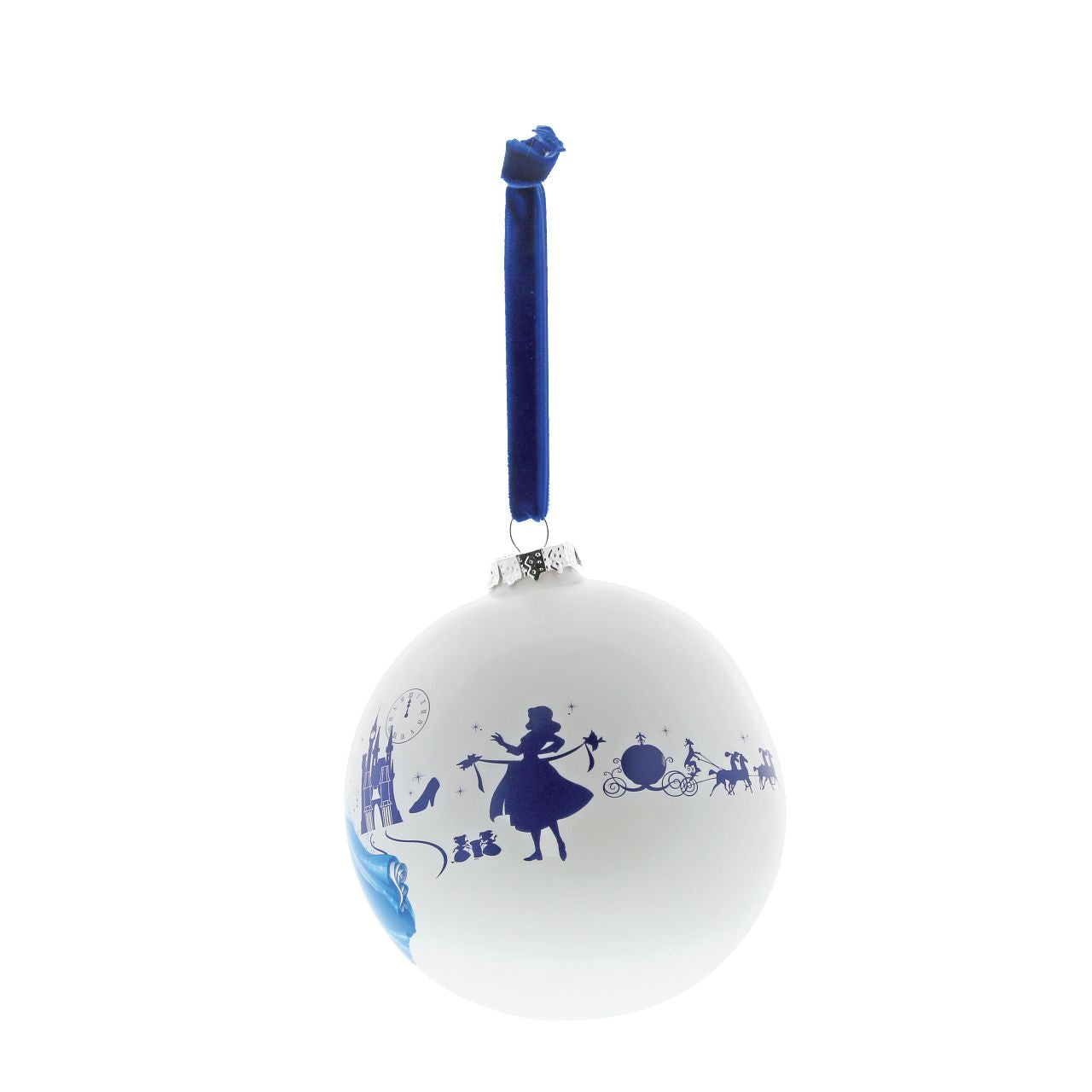Disney Collection Cinderella Bauble A Wonderful Dream Cinderella waits for the magic to fade at the stroke of midnight in this beautiful glass bauble. This treasured keepsake would make a lovely unique gift for a friend, or a self-purchase to brighten up the home. Presented in a branded window box.
