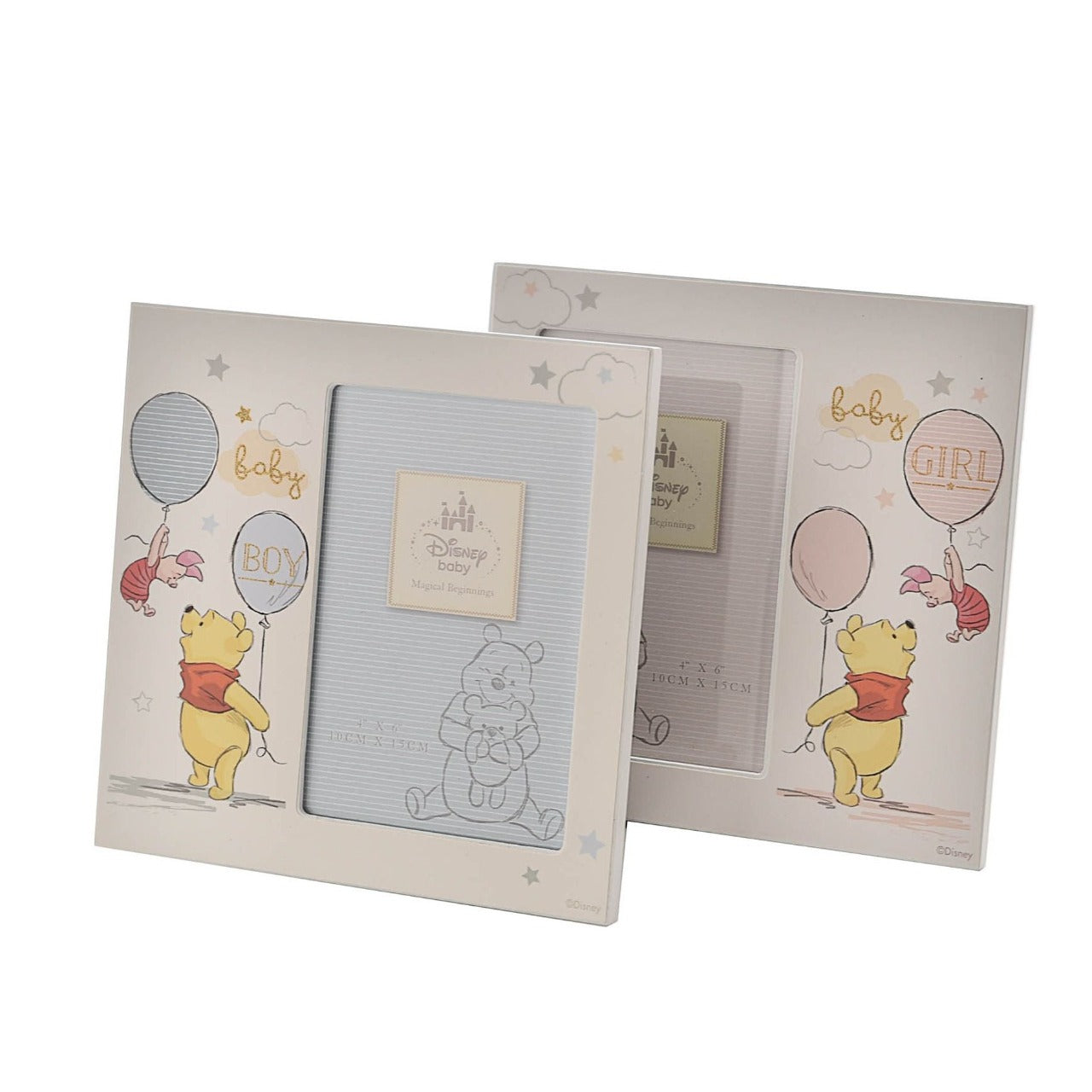Disney Magical Beginnings 4" x 6" Photo Frame Pooh Baby Boy Add a touch of Disney magic to their everyday with a wonderful Baby Boy frame from the Magical Beginnings Collection from Classic Disney.