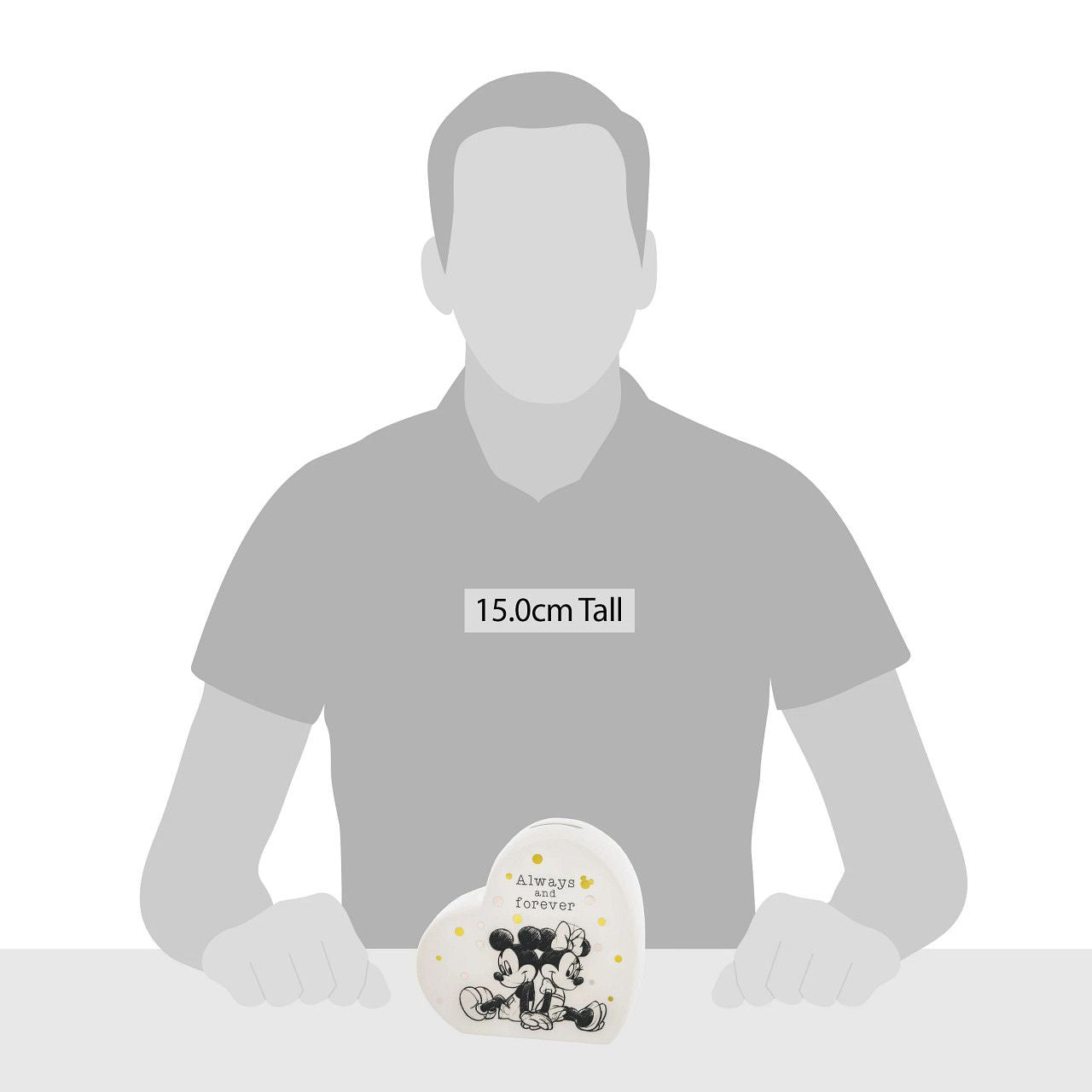 Disney Mickey and Minnie Mouse Money Bank Save up those pennies for any special occasion with the perfect pair, Mickey and Minnie Mouse. Only available from the Enchanting Disney Collection and is a perfect gift for any occasion or as a treat for yourself. Featured here, is a beautiful ceramic money bank.