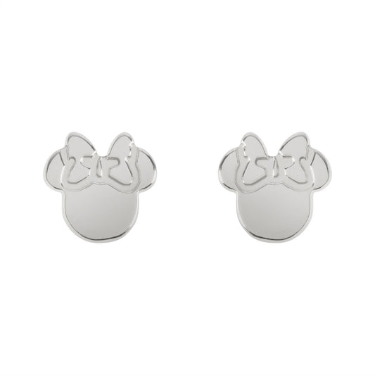 Disney Minnie Mouse Sterling Silver Silhouette Stud Earrings  Peers Hardy Disney Minnie Mouse Sterling Silver Stud Earrings  This classic adorable pair has a unique quality of Minnie Mouse silhouette.  Trendy and fashionable design, the Disney Minnie Mouse famous pose Sterling Silver Stud Earrings will add a chic, fun touch to any outfit.