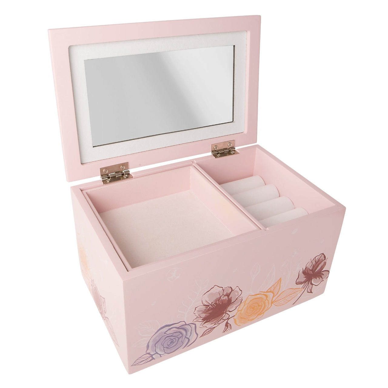 Disney Princess Wooden Jewellery Box With Hinged Lid Official Disney Princess Jewellery box is the perfect gift for any Disney fan! This Pink jewellery box is made with solid wood which features a hinged lid. The Disney Collection features favourite characters from cult classics. There is something for every Disney fan no matter their age. Disney Princess and Beauty And The Beast collections are also available.
