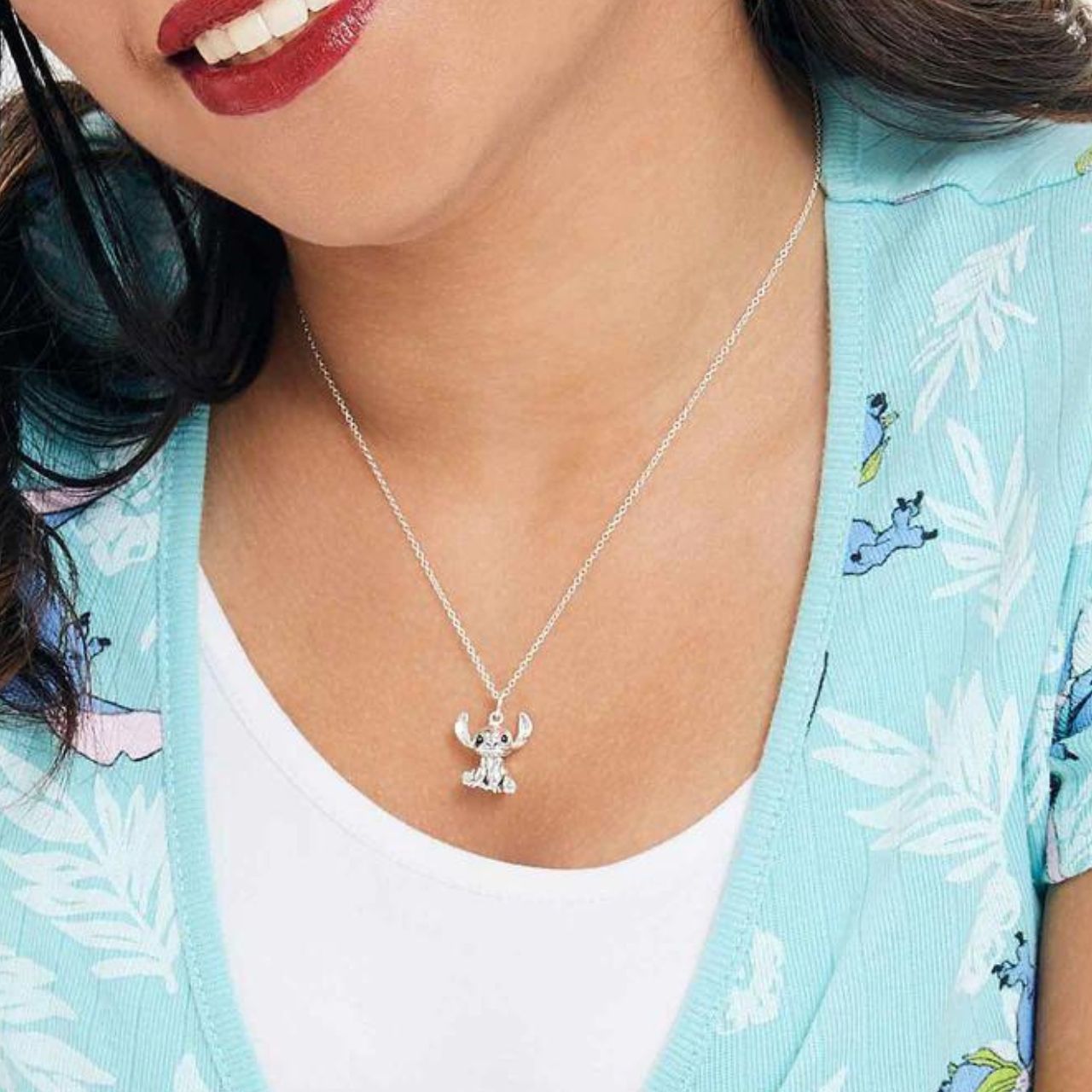Disney Stitch 3D Sterling Silver Pendant Peers Hardy Disney Stitch Sterling Silver Pendant This classic adorable pendant has a unique quality of playful Stitch silhouette.