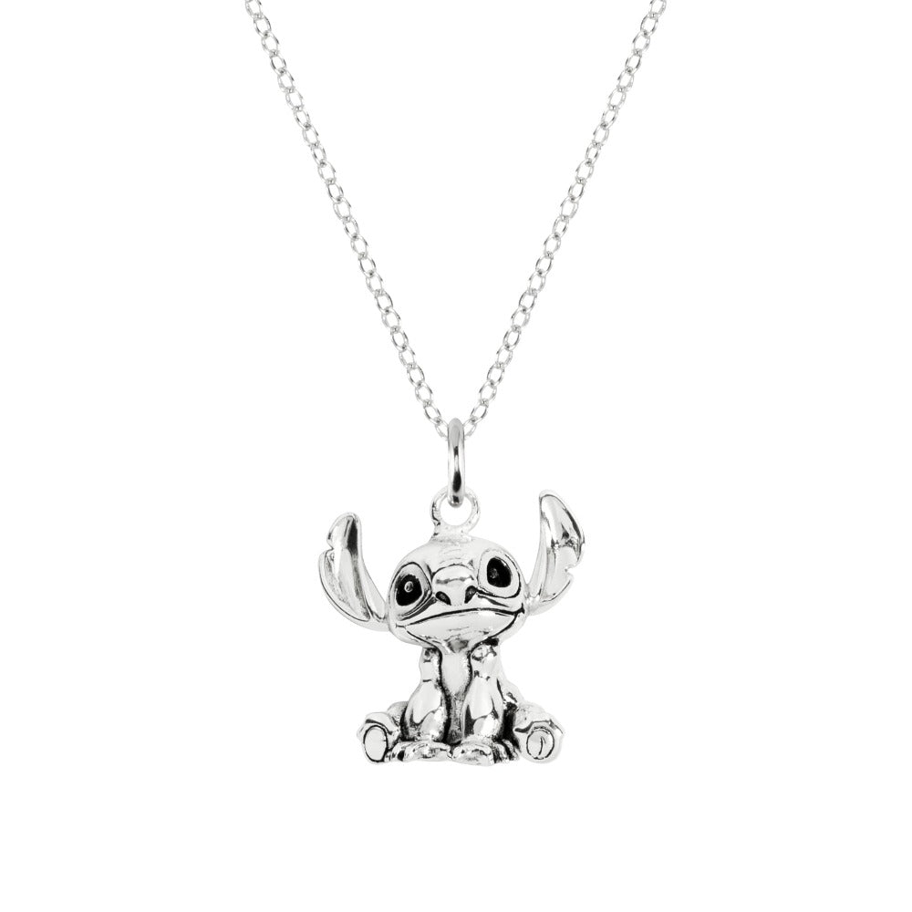 Disney Stitch Sterling Silver Pendant Peers Hardy Disney Stitch Sterling Silver Pendant This classic adorable pendant has a unique quality of playful Stitch silhouette. Trendy and fashionable design, the Disney Stitch Sterling Silver Pendant famous playful and loveable pose will add a chic, fun touch to any outfit.