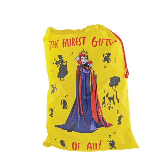 Disney The Fairest Gifts - Evil Queen Sack  You can now have the fairest gifts of all this Christmas with this Evil Queen sack. The villain from Disney’s classic Snow White and the Seven Dwarfs will be perfect for sitting under any Villain fan’s tree.