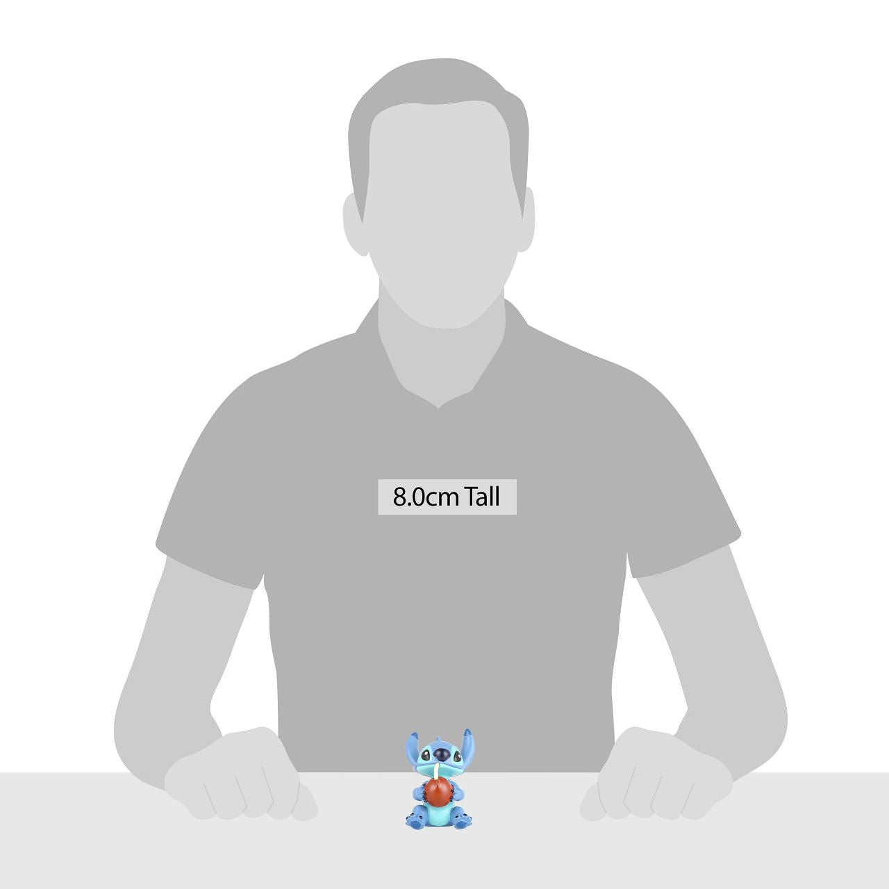 Stitch Coconut Figurine Why not join Stitch with a refreshing Coconut drink. Each piece is hand painted and slight colour variations are to be expected which makes each piece unique. Supplied in branded gift box with a window. Not a toy or children's product. Intended for adults only.