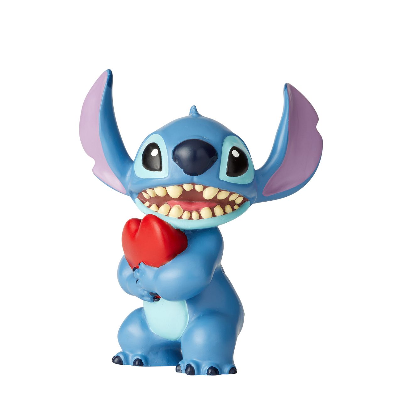 Stitch Heart Figurine Just when the creators of Experiment 626 thought he was incapable of love, Stitch learned all about how to love from his best friend Lilo. This irresistible extra-terrestrial is the perfect addition to your 'ohana.