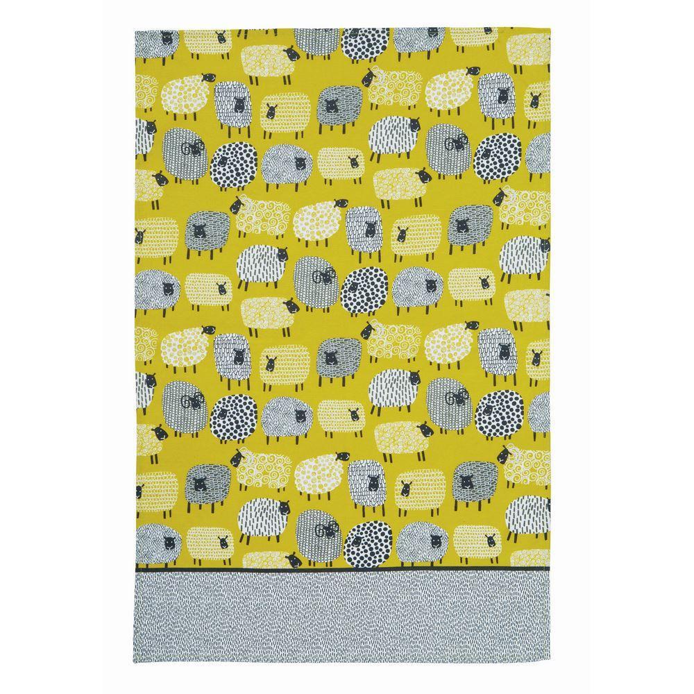 Dotty Sheep Cotton Tea Towel by Ulster Weavers