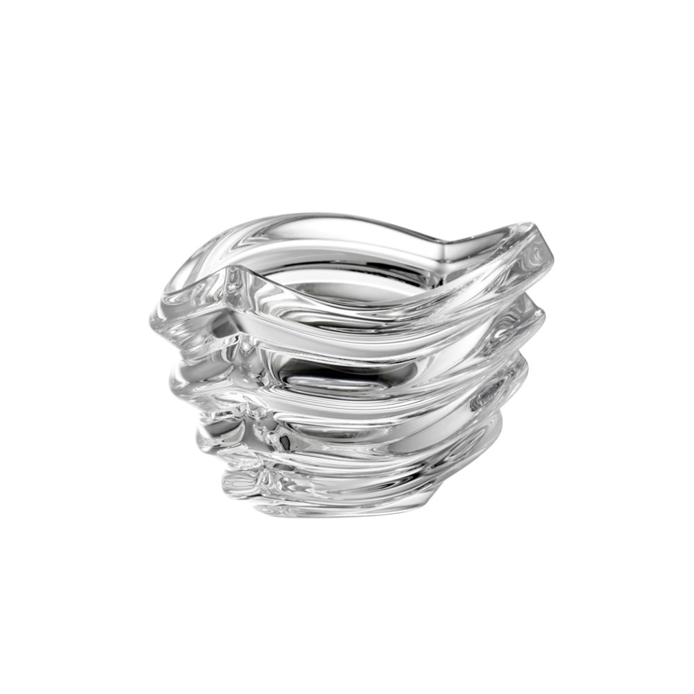 Galway Crystal Atlantic Small Bowl  The Atlantic Range has a unique and beautiful design that represents the sharp waves found in the Atlantic Ocean. It captures light and reflections no matter where it is placed. The Atlantic small bowl makes the perfect Token Gift!