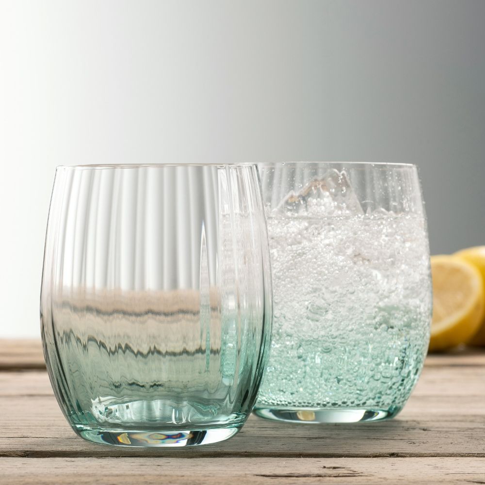 Galway Crystal Erne Tumbler Glass Pair Aqua A beautiful everyday tumbler that will make you smile. We all look for a stylish everyday glass that we are proud to present and now you can with our New Erne Colour Tumbler glass.