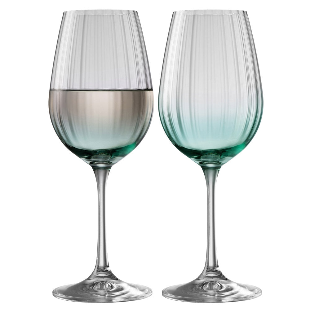 Galway Crystal Erne Wine Glass Pair Aqua These beautifully crafted Galway Crystal wine glasses with an aqua coloured base are essential glasses for your home and are designed for fine wine lovers.