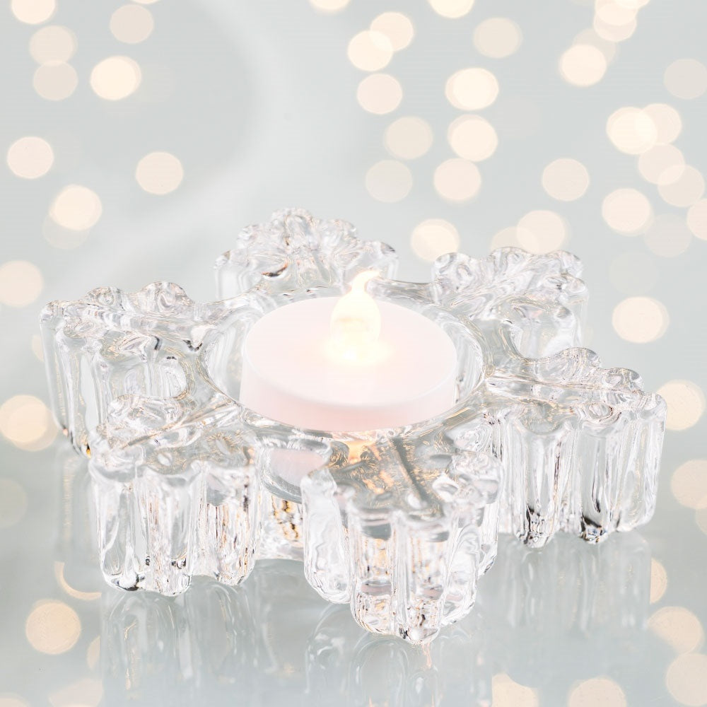 Galway Crystal Snowflake Votive - LED Tealight