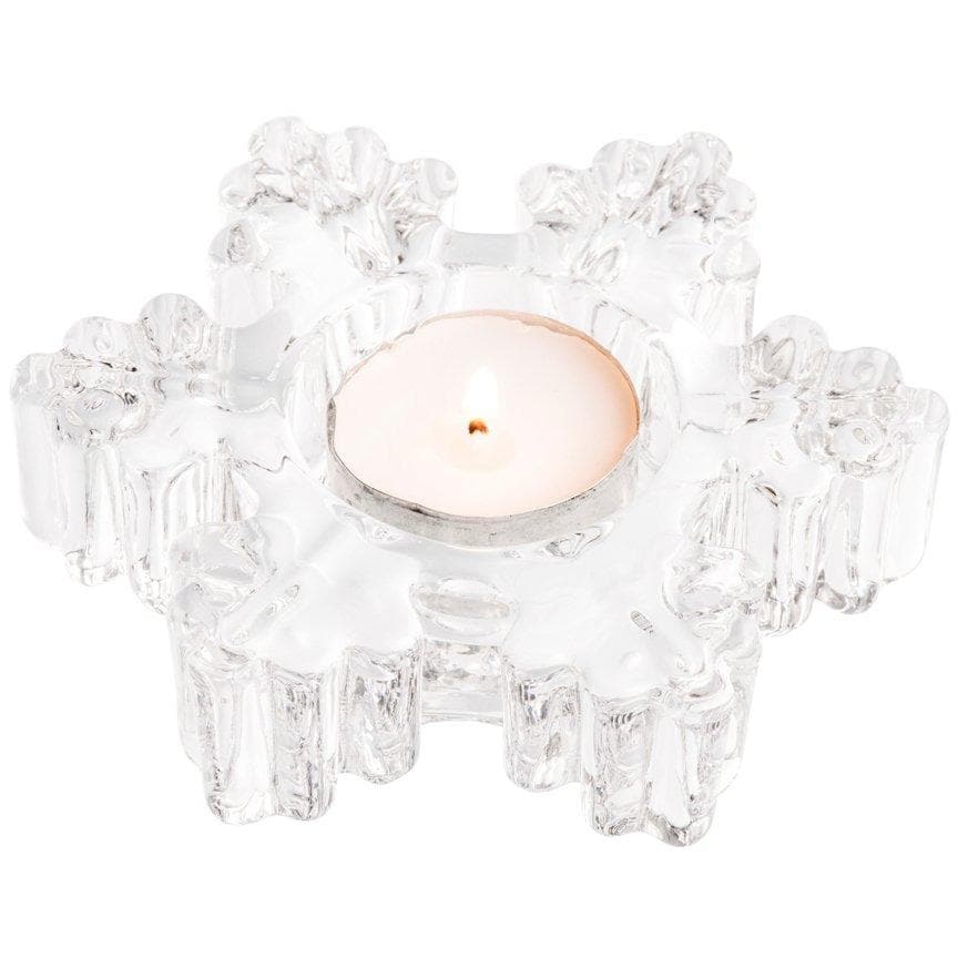 Galway Crystal Snowflake Votive - LED Tealight