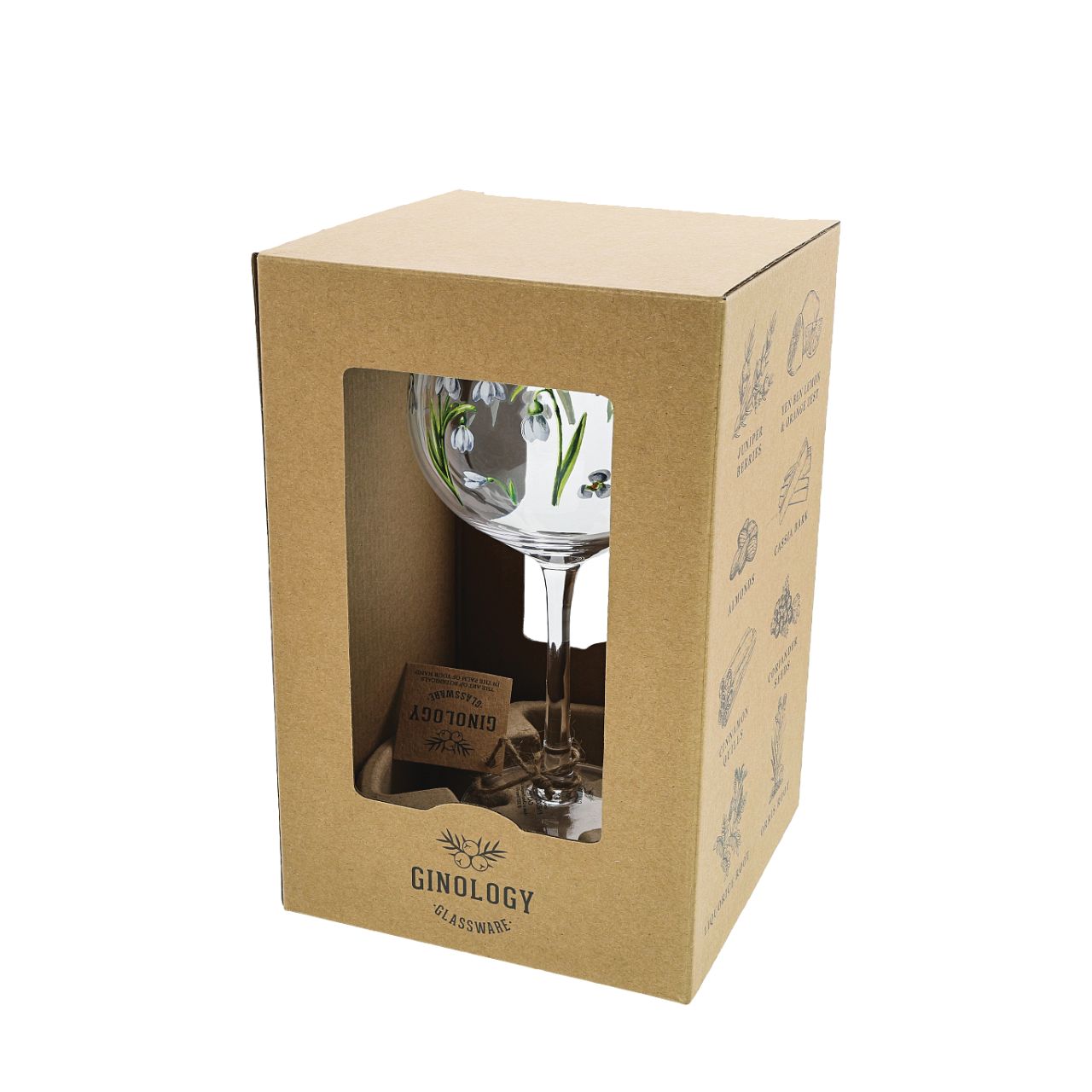Snowdrops Copa Gin Glass Symbolising purity, innocence and sympathy our Snowdrops Copa Gin glass adds elegance and class to your favourite Christmas drink to enjoy all year round. A great gift for someone who has recently lost a loved one, or show a friend how pure your friendship is this Christmas.